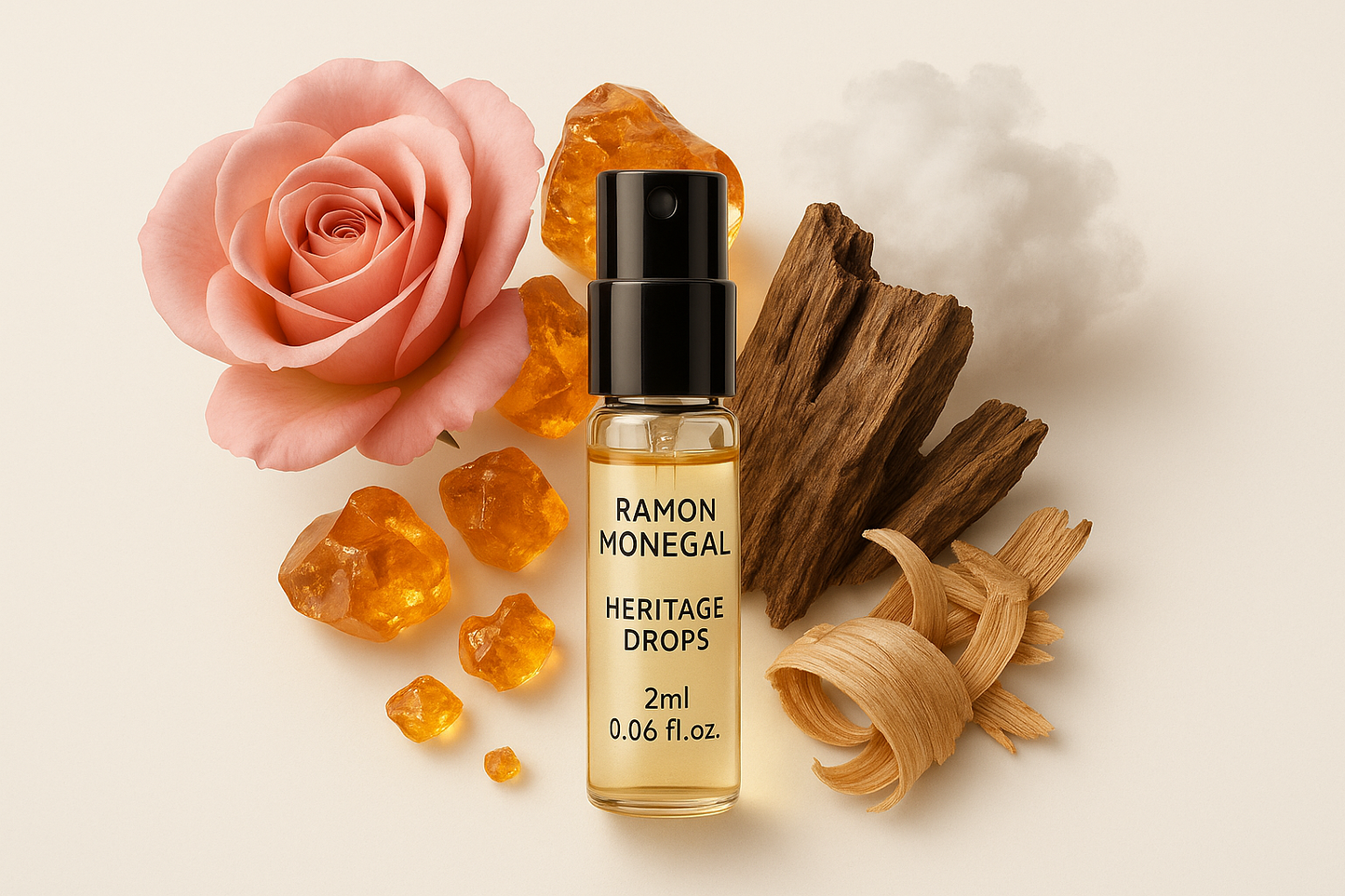 Ramon Monegal Heritage Drops official perfume sample 2ml 0.06 fl.o.z. perfume tester