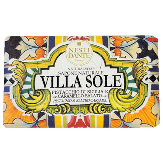 Nesti Dante, Villa Sole, Cleansing & Hydrating, Sicilian Pistachio & Salted Caramel, Scented Soap Bar, 250 g