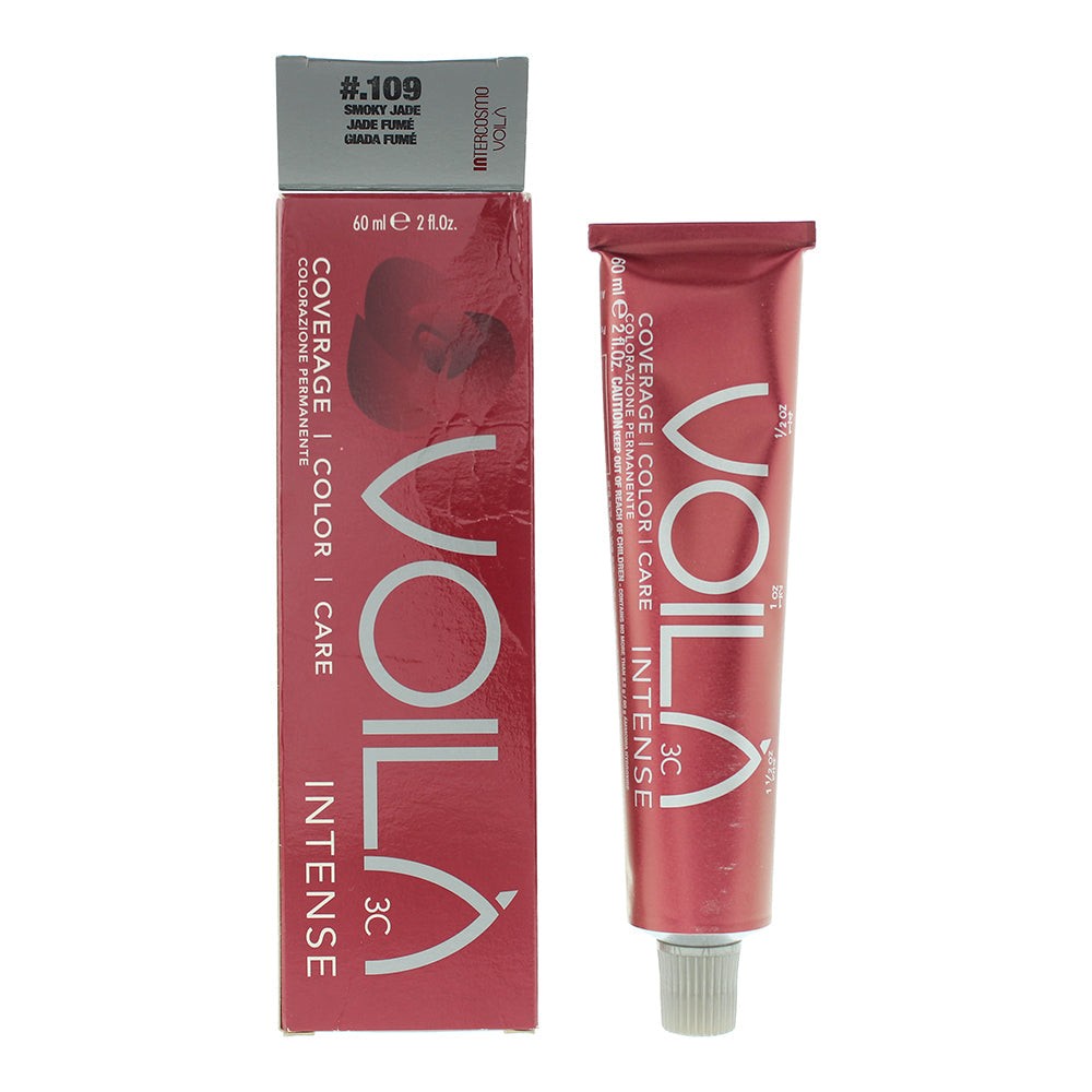 Intercosmo, Voila 3C Intense, Permanent Hair Dye, #.109 Smoky Jade, 69 ml