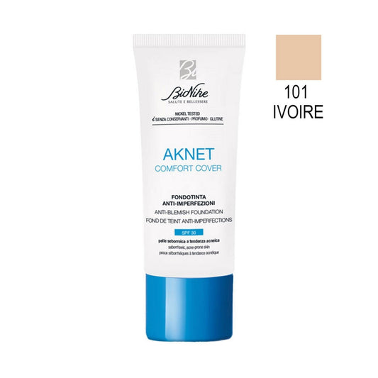 BioNike, Comfort Cover, Matte & Covering, Liquid Foundation, 101, Ivoire, SPF 30, 30 ml